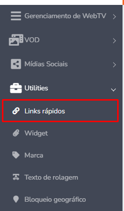 Web TV: conheça os links rápidos do painel de streaming de vídeo