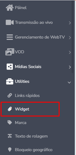 Web TV: como usar os widgets do painel de streaming de vídeo