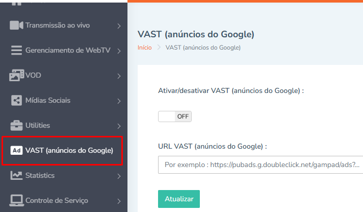 Web TV: como ativar e usar o VAST (anúncios do Google) no seu player de vídeo