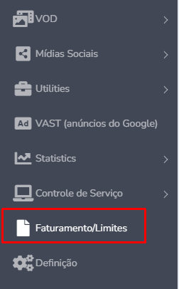 Web TV: entenda a seção Faturamento/Limites do seu painel de streaming