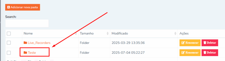 Web TV: como organizar arquivos de vídeo no painel com pastas e envio via FTP